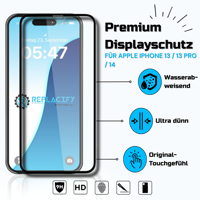 iPhone 13 / 13 Pro / 14 Schutzglas