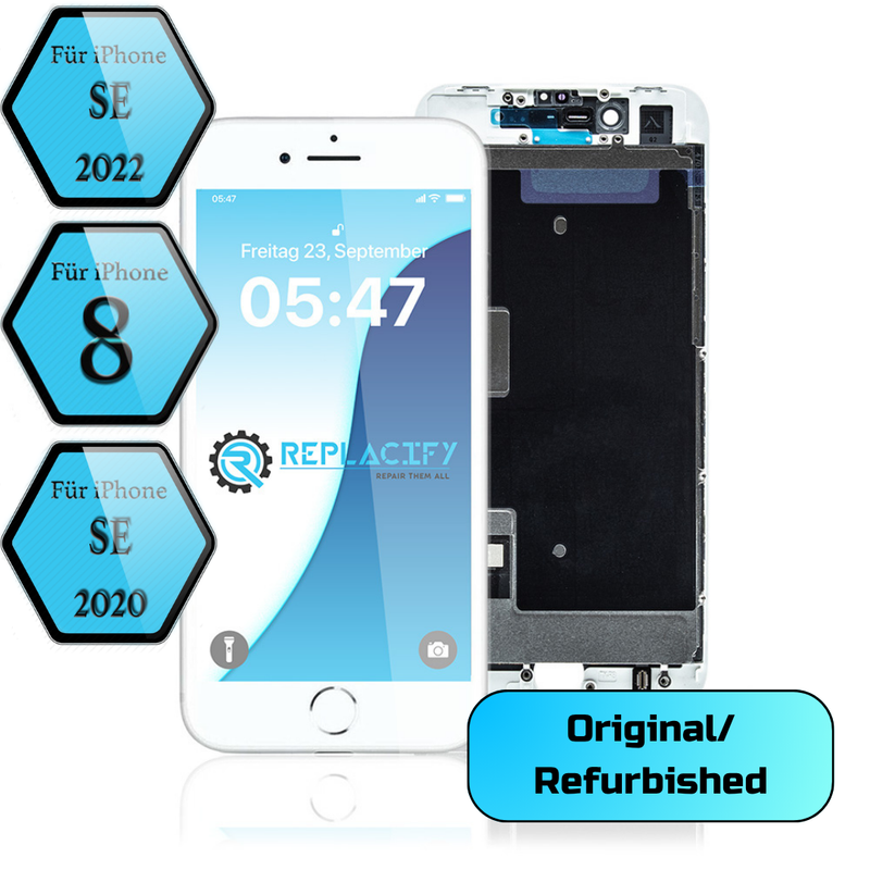 iPhone 8 Weiß Refurbished Display